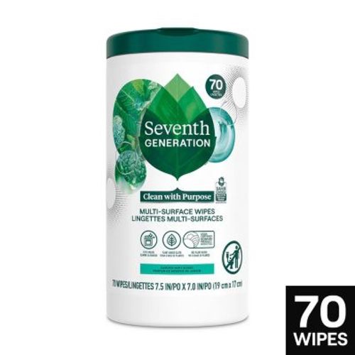 Seventh Generation Garden Mint Multi-Surface Cleaning Wipes - 70ct