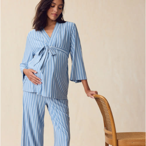 LAKE | Women | DreamModal™ Pajamas | Fog Maternity Kimono Bundle
