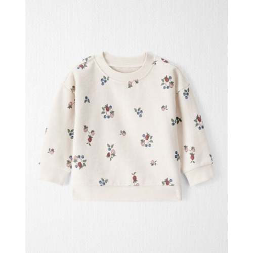 Baby Organic Cotton French Terry Sweatshirt in Berry Blossom Print - Little Planet | Carter's