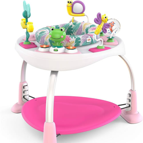Bright Starts Bounce Bounce Baby 2-in-1 Activity Jumper & Table - Playful Palms