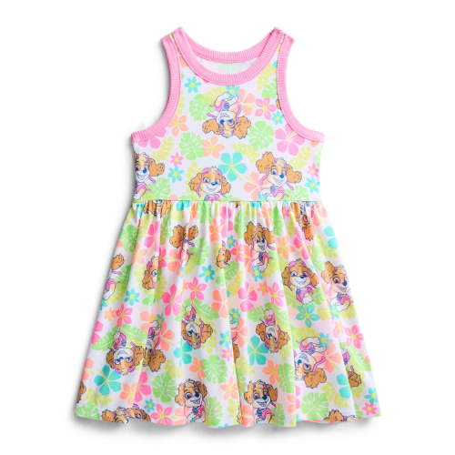 Paw Patrol Toddler Girls Allover Print Graphic Tank Dress, Sizes 12M-5T