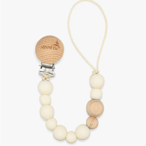 Ninni Co. Marshmallow Cream Pacifier Clip