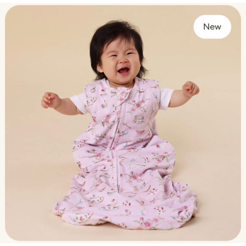 Alice's Tea Party 1 TOG Organic Sleeping Bag | Snuggle Hunny