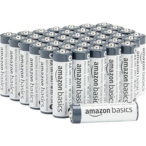 Amazon Basics 40-Pack AA Alkaline Industrial Batteries, 1.5 Volt, 5-Year Shelf Life