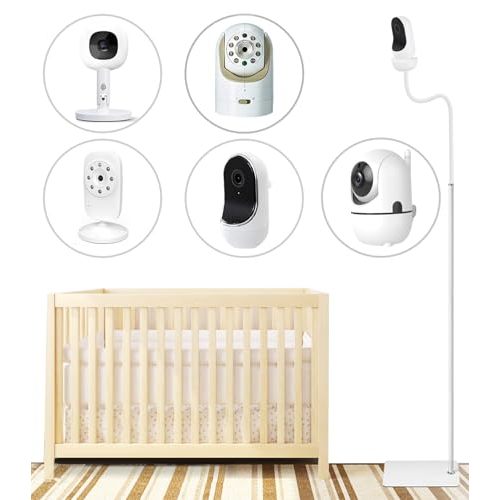Baby Monitor Floor Stand Compatible with Hellobaby ,Infant Optics,Nanit Pro, Owlet Cam/Cam 2 Baby Monitor, Adjustable Height 67",Also fit for Cameras with 1/4 Thread Connection,Universal Camera Stand