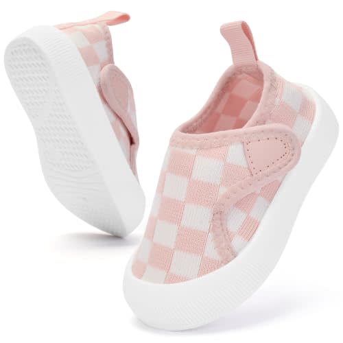 BACSAC Baby Walking Shoes with Hook & Loop, Unisex Toddler Shoes | Breathable Mesh Upper, Protective Toe Cap, Soft Non-Slip Sole, Lightweight Infant Shoes for 6-36 Months