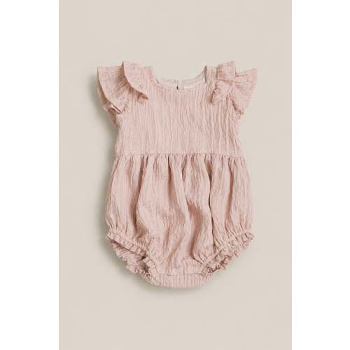 Baby Hattie Romper in Pink Stripes