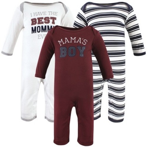 Hudson Baby Infant Boy Cotton Coveralls, Mamas Boy, 6-9 Months