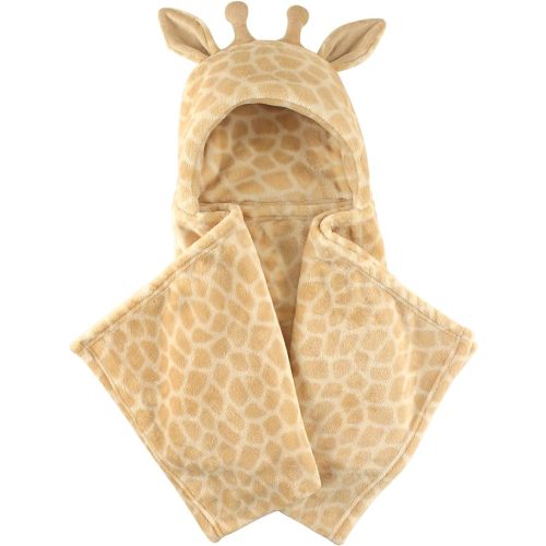 Hudson Baby Unisex Baby and Toddler Hooded Animal Face Plush Blanket, Giraffe, One Size