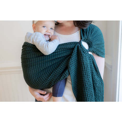 Woven Waffle Ring Sling Baby & Toddler Carrier Linen Cotton | LoveHeld