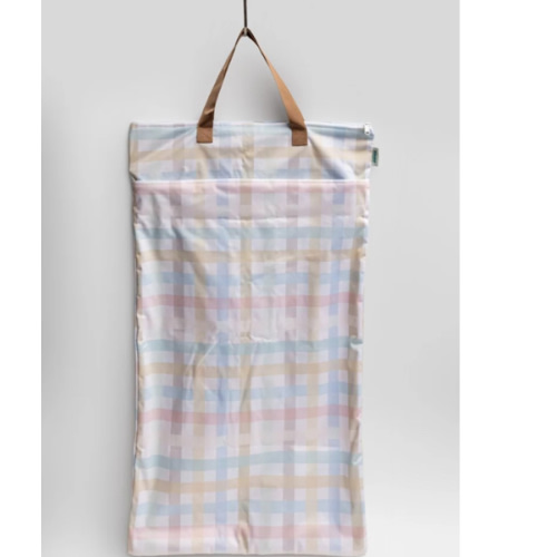 Large Zipper Hanging Wet Bag, Laundry Bag with Handles