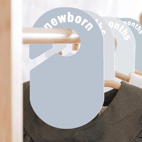 8 Pack Baby Closet Dividers – Pure Green Nursery Organizer for Baby Clothes 0-24 Months, Closet Size Markers, Baby Clothing Organizer for Nursery (Blue)