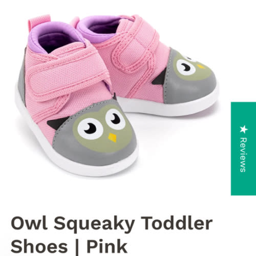 Squeaky Toddler Shoes | Pink Owl Shoes -- ikiki Shoes – ikiki® Shoes