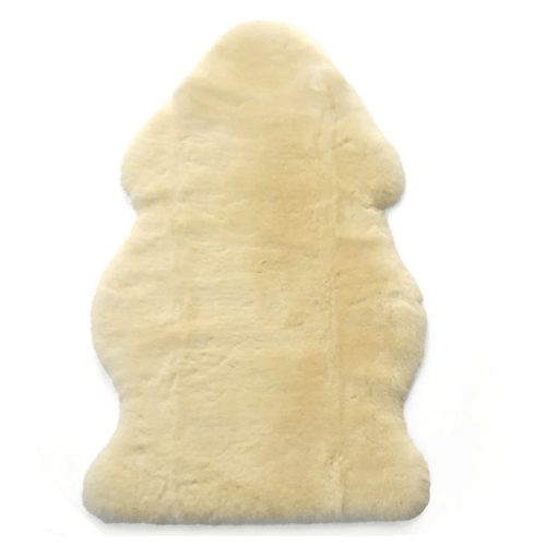 Sheepskin Rug for Babies, 100% Natural, Shorn Lambskin Wool, 2 x 3 Feet, Flax