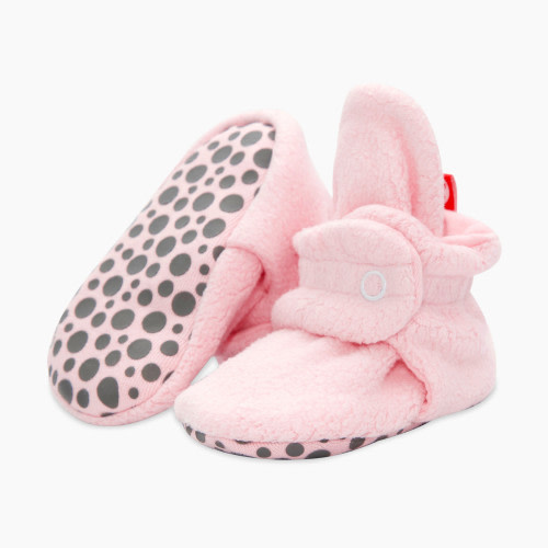 Zutano Cozie Fleece Booties - Baby Pink, 12M