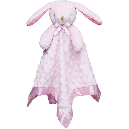 Pro Goleem Loveys for Babies Bunny Security Blanket Baby Girl Gifts Newborn Soft Pink Lovie for Infant and Toddler Snuggle Toy Stuffed Animal, Pink 16 Inch