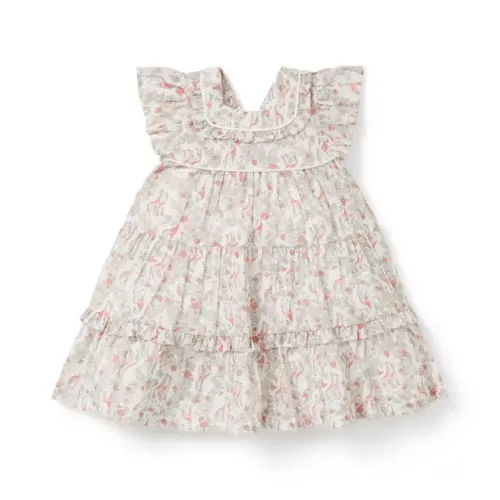 Baby White Giraffe Ditsy Floral Baby Giraffe Ditsy Floral Dress by Janie and Jack