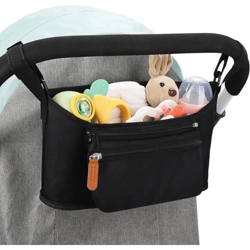 Stroller Organizer with Detachable Phone Bag, Stroller Bag Caddy Organizer Stroller