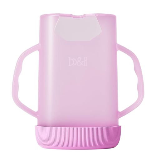 B&H Squeeze Proof Pouch Holder for Food Pouches and Juice Boxes, Baby Pouch Holder Allows Baby to Self-Feed, Mess Free No Squeeze Applesauce Snack Holder with Easy Grip Handles and Lid (Purple)