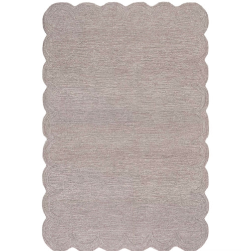 Broaun Solid Bordered Rug | Mauve – Rugs USA