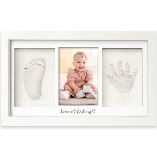 KeaBabies Baby Hand and Foot Print Kit, Duo Baby Picture Frame for Newborn, Baby Keepsake Frames (Alpine White)