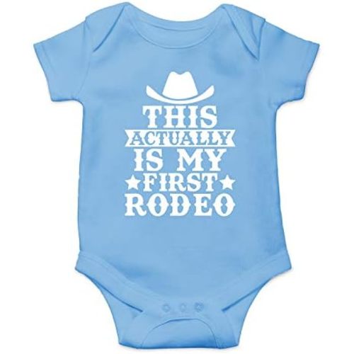 This Is Actually My First Rodeo - Funny Baby Essentials Bodysuit - Newborn Baby Boy Clothes