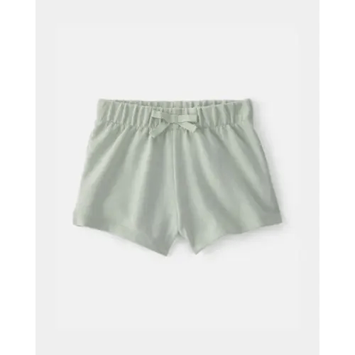 Baby Girl French Terry Shorts - Green  | Carter's