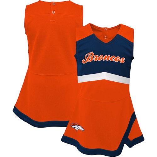 Girls Infant Denver Broncos Orange Cheer Captain Jumper Dress