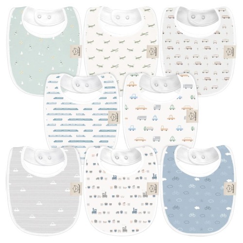 KeaBabies Urban Organic Baby Bibs Set - Vessels
