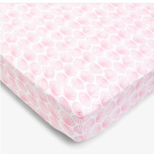 Organic Cotton Crib Sheets by Lewis - Scallop in Lilac