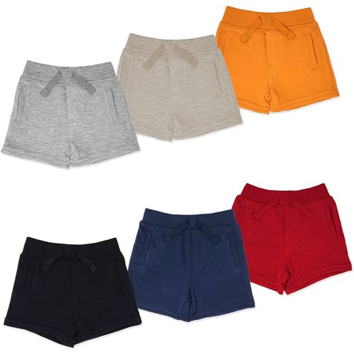Andrew Scott Toddler Boys Girls French Terry Cotton Drawstring Shorts - Multi Packs
