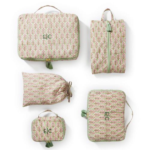 5-Piece Block Print Packing Cube Set