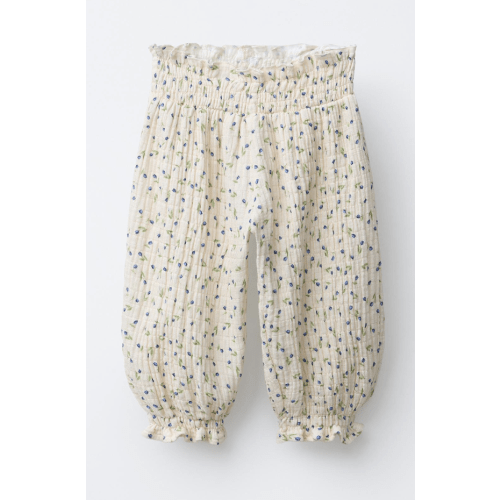 Floral Textured Baggy Pants