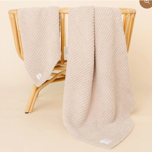 Chenille Blanket - Oatmeal - Small & Large