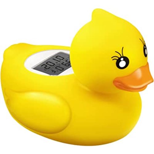 Baby Bath Tub Water Thermometer - (Upgraded Version) Digital Water Temperature Thermometer & Room Thermometer, Duck Floating Toy for Infant Toddler Bathtub Pool with Temperature Warning