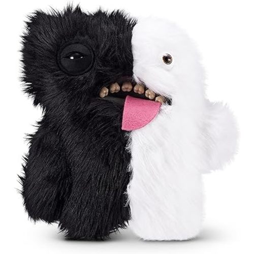 Fuggler Misfit Monsters 23 cm Series 1 by Zuru, Funny Ugly Monster Plush Toy (Wide Eyed & Oogah Boogah - Black & White)