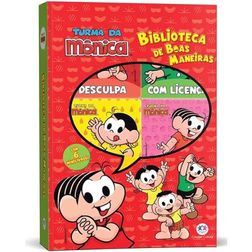 Turma da Mônica: Biblioteca de Boas Maneiras - Library of Good Manners (Children’s Book - Portuguese Edition) Hardcover – January 1, 2017