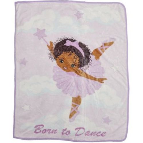 EVERYDAY KIDS Toddler Throw Blanket - 30" by 40" – Ballerina - Super Soft, Plush, Warm and Comfortable
