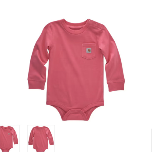 Carhartt Long-Sleeve Pocket Bodysuit for Babies