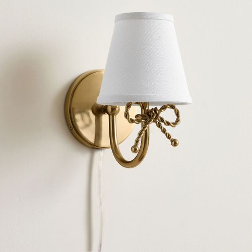 Forget-Me-Knot Bow Plug-In Sconce (7"x11")