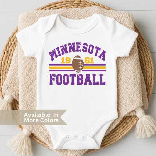 Retro Minnesota Football Baby Bodysuit – Skol Vikings Toddler Tee