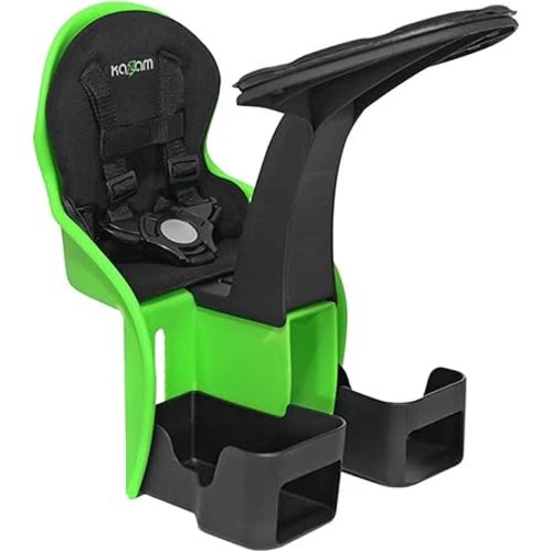 KaZAM Front-Mounted Child Bike Seat – Kangaroo & Wallaby Models with Padded Front Bumper/Dashboard, 5-Point Harness & Adjustable Footrests for Family Biking Adventures