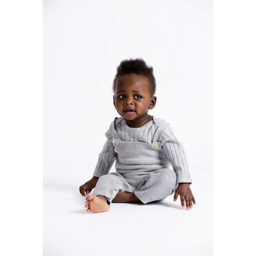 Knit Overalls + Ribbed Jack + Jill Bodysuit Set - Organic Baby Clothes - Monica + Andy