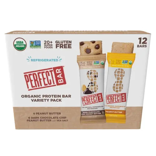 Perfect Bar Refrigerated Organic Protein Bar, Variety, 12-count | Costco