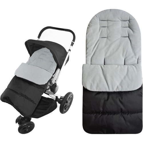 Casewin Baby Sleeping Bag Universal Stroller Footmuff Cover,All Season Toddler Warm Cosy Toes for Buggy footmuff,Stroller Annex Mat Foot Cover Waterproof Windproof Cold-Proof Detachable White