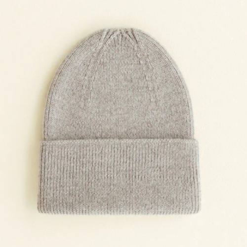 Newborn Beanie Fonzie - Pebble <br>hvid