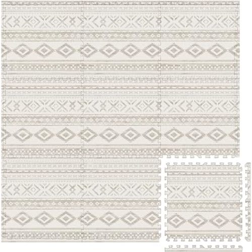 Play Platoon Kids Play Mat, 9 Tile 72x72 Inch - Canyon Print, Extra-Thick