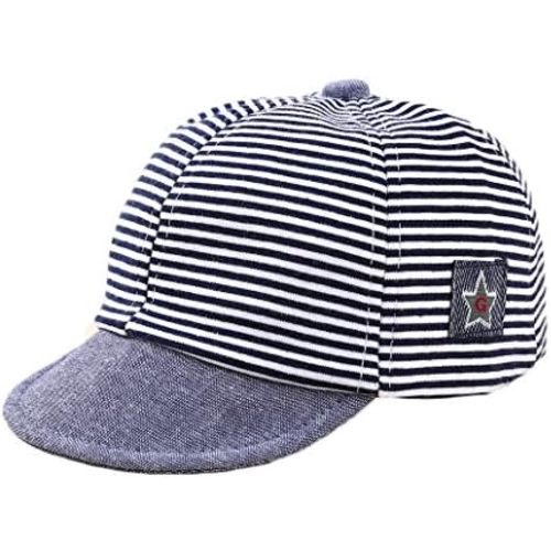 Baby Boy Baseball Cap Striped Sunhat Letter Sun Protection Hat,Sun Hat for Baby Boy and Baby Girl
