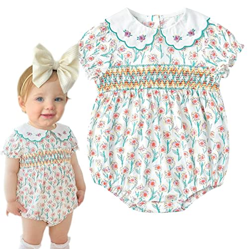 Simplee kids Baby Infant Girls Cotton Short Sleeve Summer Ruffle Romper 3-24 Months