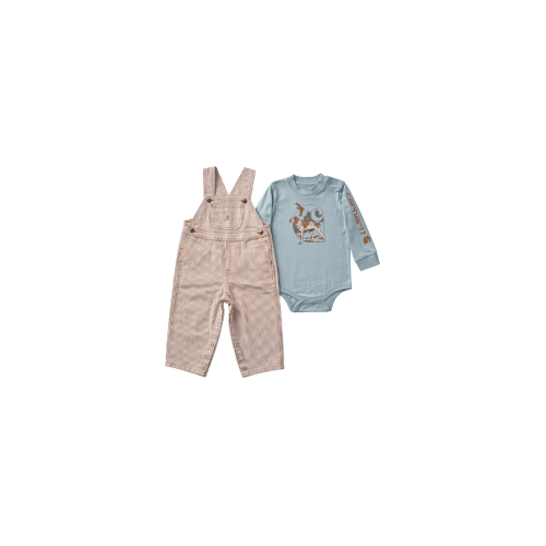 Boys' 2-Piece Long Sleeve Bodysuit & Stripe Overall Set (Baby) | Carhartt